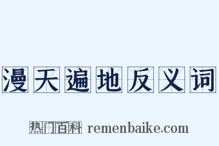漫天遍地反义词是什么意思的图片